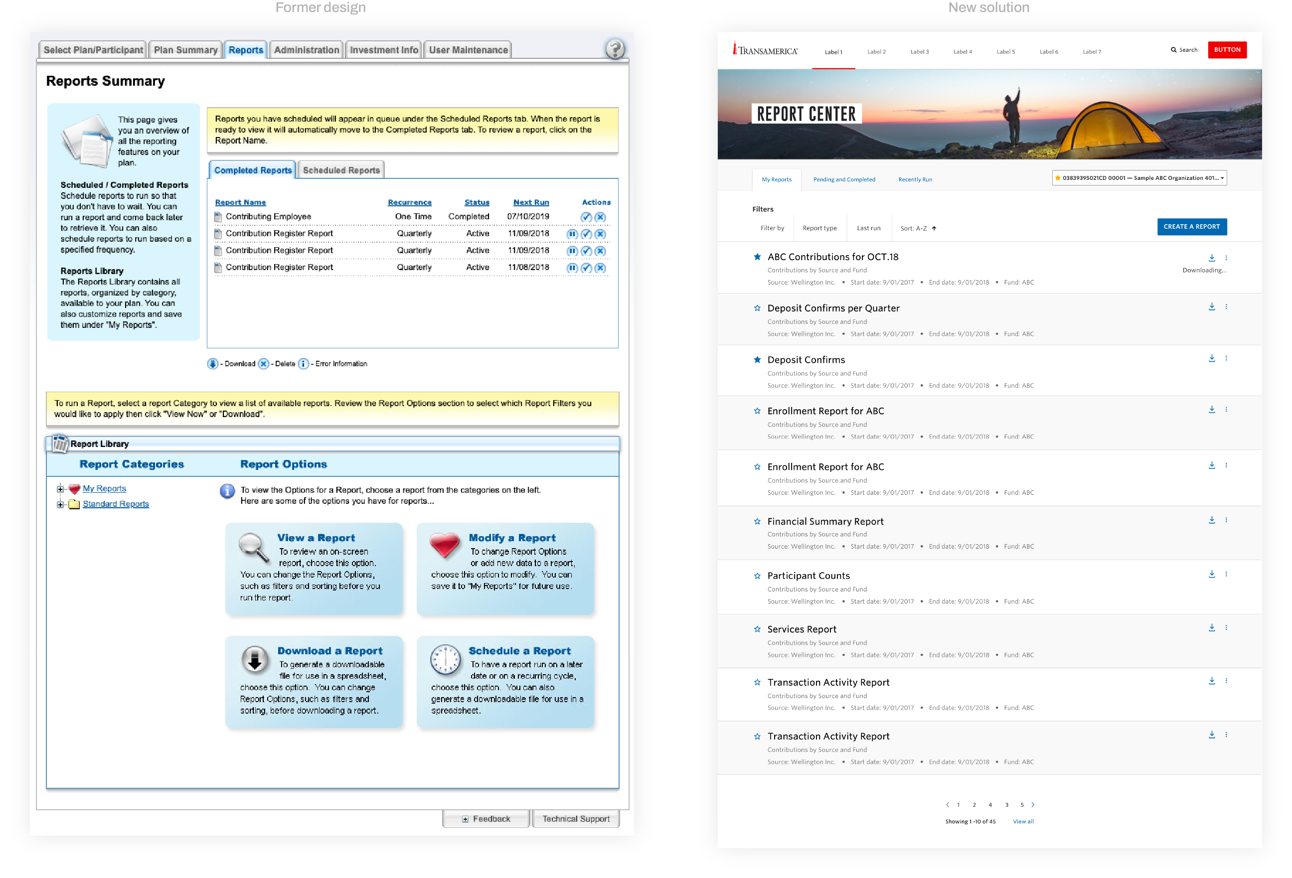 Reports designs