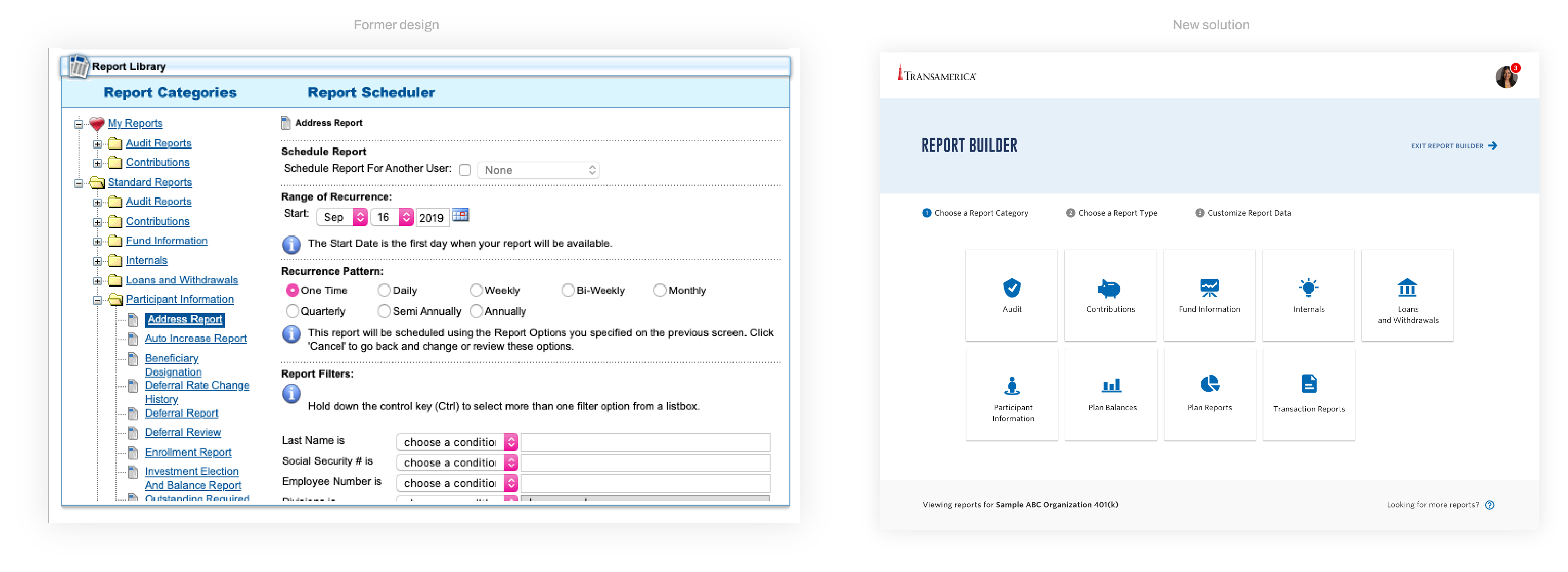 Reports designs